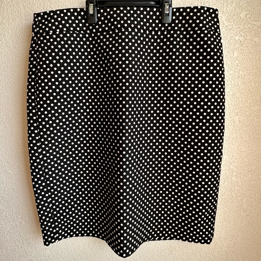 Womens Ann Taylor Pencil Straight Polka Dot Print Size 12